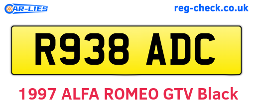 R938ADC are the vehicle registration plates.