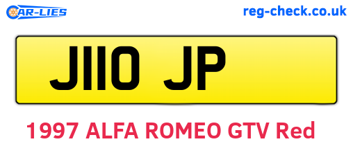 J11OJP are the vehicle registration plates.