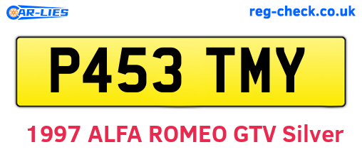 P453TMY are the vehicle registration plates.