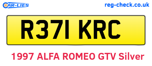 R371KRC are the vehicle registration plates.