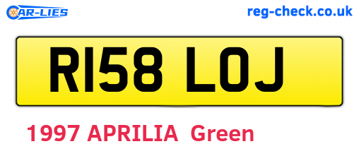 R158LOJ are the vehicle registration plates.