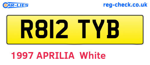 R812TYB are the vehicle registration plates.