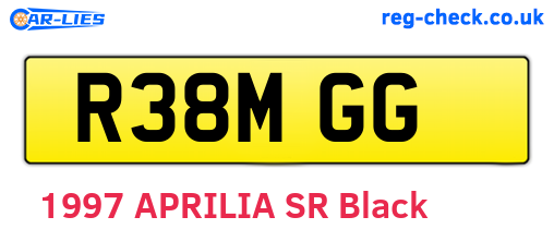 R38MGG are the vehicle registration plates.