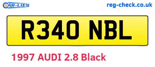 R340NBL are the vehicle registration plates.