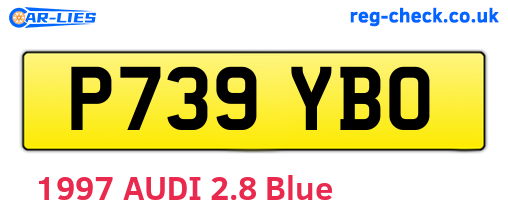 P739YBO are the vehicle registration plates.