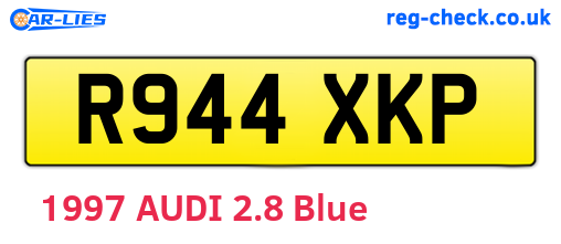 R944XKP are the vehicle registration plates.