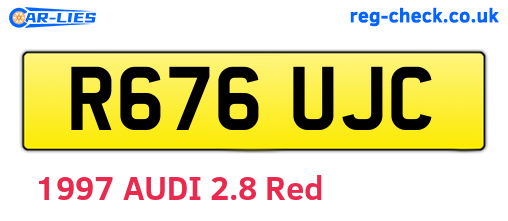 R676UJC are the vehicle registration plates.