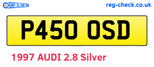 P450OSD are the vehicle registration plates.