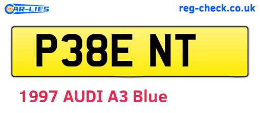 P38ENT are the vehicle registration plates.