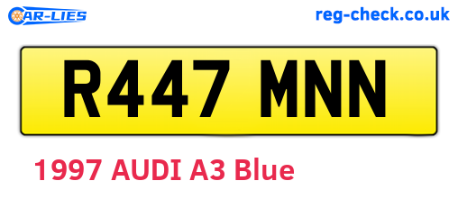 R447MNN are the vehicle registration plates.
