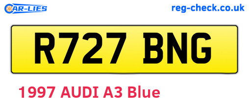 R727BNG are the vehicle registration plates.