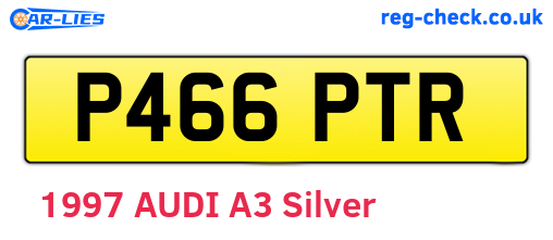 P466PTR are the vehicle registration plates.