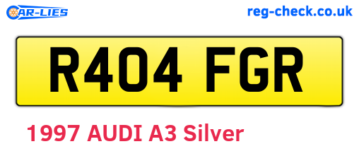 R404FGR are the vehicle registration plates.
