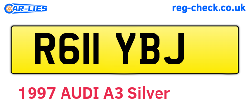 R611YBJ are the vehicle registration plates.