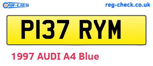 P137RYM are the vehicle registration plates.