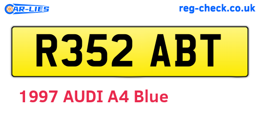 R352ABT are the vehicle registration plates.
