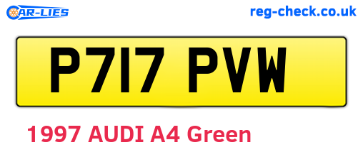P717PVW are the vehicle registration plates.