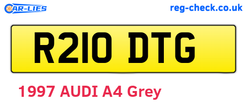 R210DTG are the vehicle registration plates.