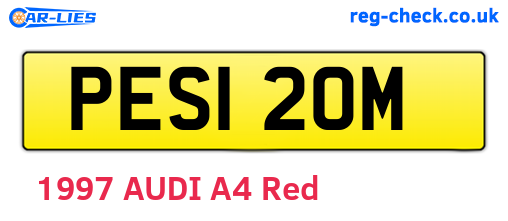 PES120M are the vehicle registration plates.