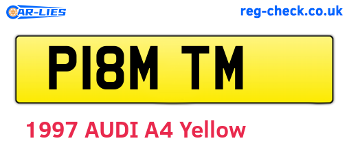 P18MTM are the vehicle registration plates.