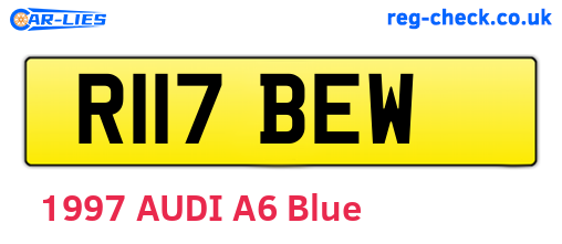 R117BEW are the vehicle registration plates.