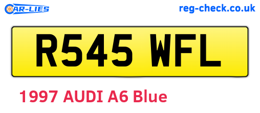 R545WFL are the vehicle registration plates.