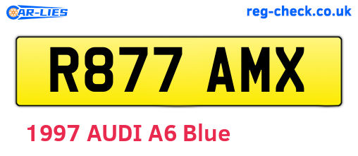 R877AMX are the vehicle registration plates.