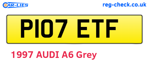 P107ETF are the vehicle registration plates.