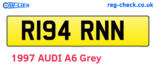 R194RNN are the vehicle registration plates.