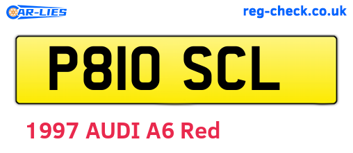 P810SCL are the vehicle registration plates.