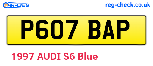 P607BAP are the vehicle registration plates.