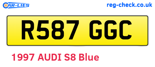 R587GGC are the vehicle registration plates.
