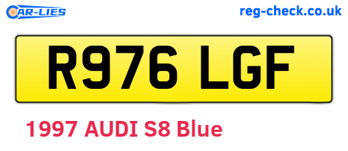 R976LGF are the vehicle registration plates.