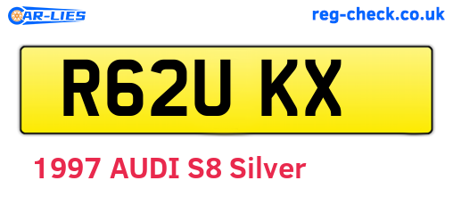 R62UKX are the vehicle registration plates.