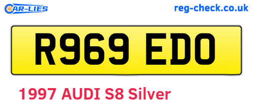 R969EDO are the vehicle registration plates.
