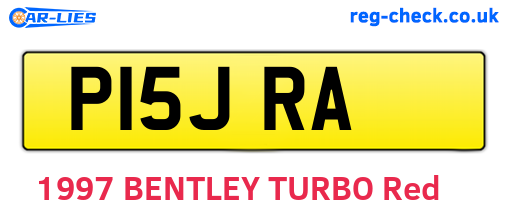 P15JRA are the vehicle registration plates.