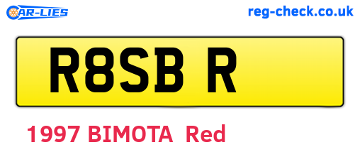 R8SBR are the vehicle registration plates.