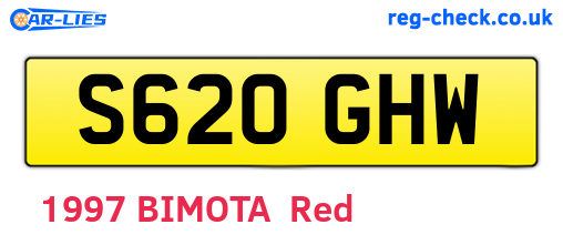 S620GHW are the vehicle registration plates.