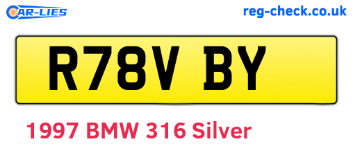 R78VBY are the vehicle registration plates.