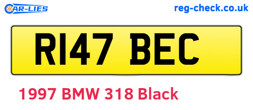 R147BEC are the vehicle registration plates.