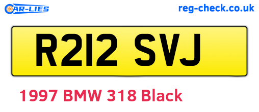 R212SVJ are the vehicle registration plates.