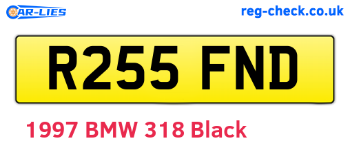 R255FND are the vehicle registration plates.