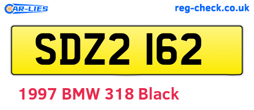 SDZ2162 are the vehicle registration plates.