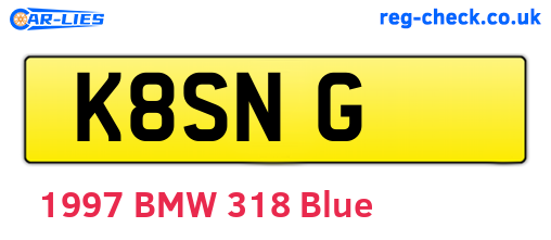 K8SNG are the vehicle registration plates.