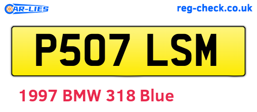 P507LSM are the vehicle registration plates.