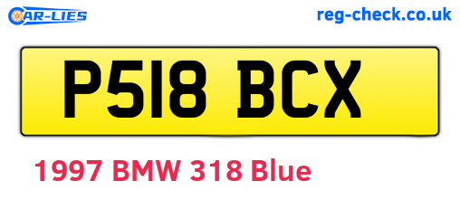 P518BCX are the vehicle registration plates.
