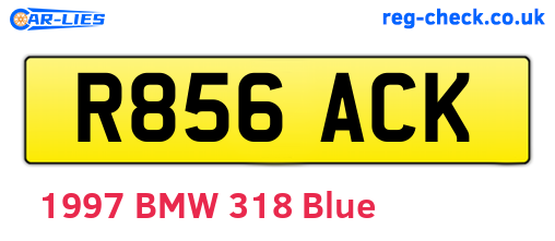 R856ACK are the vehicle registration plates.