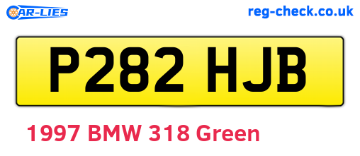 P282HJB are the vehicle registration plates.