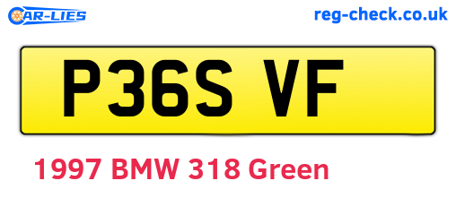 P36SVF are the vehicle registration plates.
