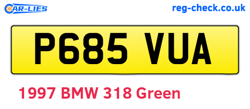 P685VUA are the vehicle registration plates.